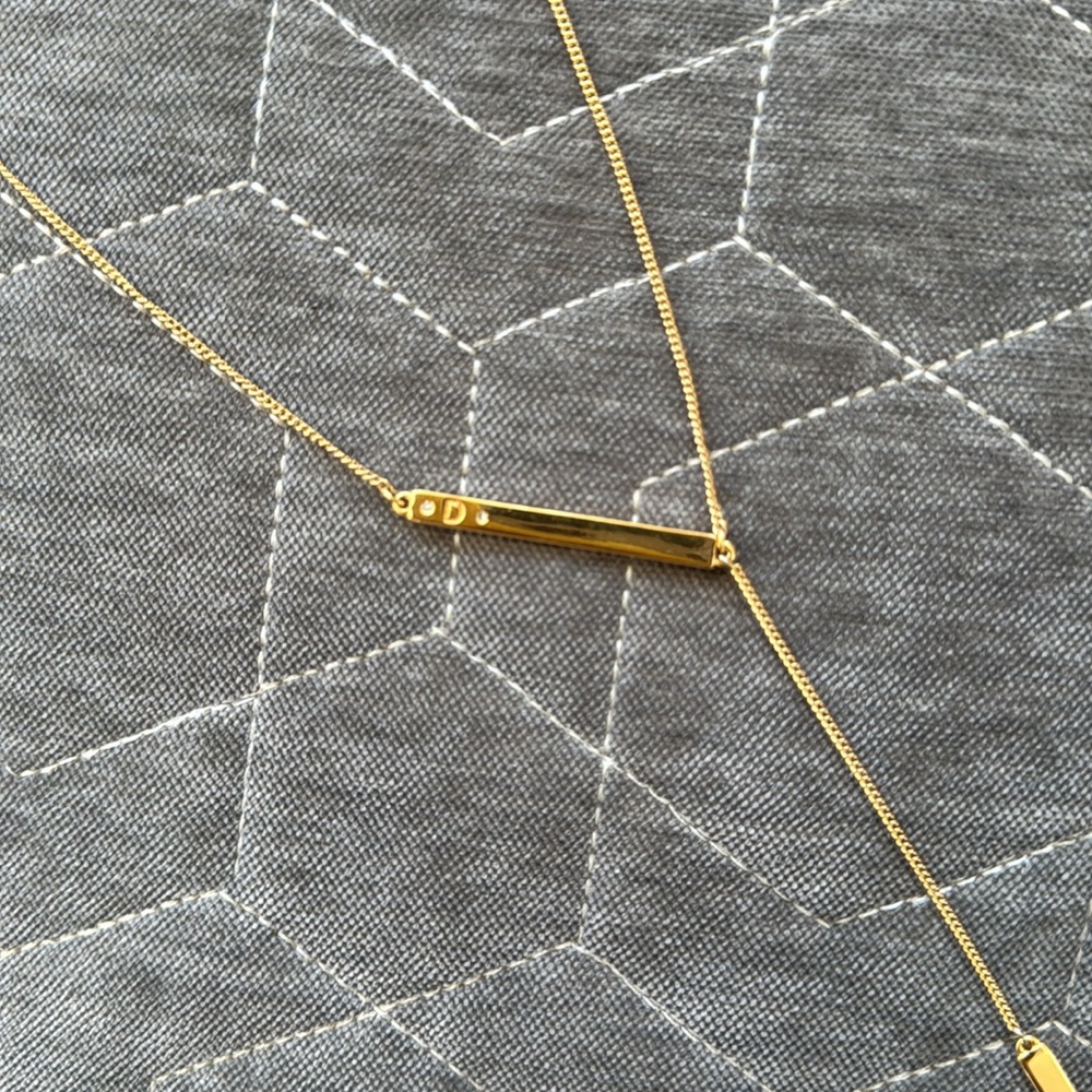 Baublebar “D” Initial Y-Chain Necklace - Picture 3 of 5